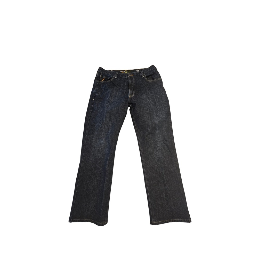 Ariat Rebar M5 Mens Straight Leg Dark Wash Denim Jeans 40x32 (Actual 40x31)‎